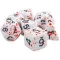 Miniatyrbild 3 av 5: 7x Tärningar för Dungeons & Dragons - Vit/Röd multifärg multicolor