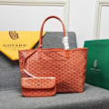 Pikkukuva 1 / 4: Laadukas uusi Houndstooth-laukku, suuri tilavuus, käsilaukku, äitilaukku, lompakkolahja naisille, oranssi Orange M