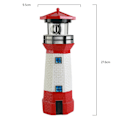 Miniatyrbillede 3 af 4: Højkvalitets ny stil Fyr Lys Solcelledrevet LED Lampe Udendørs Gård Roterende Strålesensor -bea