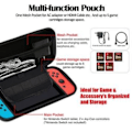 Miniatyrbillede 4 af 4: Højkvalitets nyt hårdt opbevaringsetui, kompatibelt etui til Nintendo Switch, sort 250