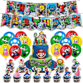 Pikkukuva 1 / 2: Laadukas Super Mario -teemainen syntymäpäiväjuhlien ilmapallobannerikoriste