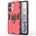Pikkukuva 1 / 5: Laadukas uusi tyyli Xiaomi Redmi 13C 4G Kuori Armor Hybrid Jalusta Punainen 46