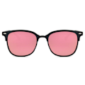 Miniatyrbillede 2 af 2: Højkvalitets nye sorte Clubmaster solbriller pink spejlglas sorte black