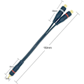 Pikkukuva 5 / 5: RCA-äänikaapelin jakaja RCA Y -sovitinkaapeli 20 cm RCA - JACK 1 uros - 2 naaras RCA-kaapeli, yhteensopiva subwooferin kanssa Phono (RCA Y -kaapeli, 2 kpl, sininen)