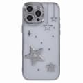 Miniatyrbild 3 av 5: Compatible with iPhone 13 Pro Max Case 3D Bling Stars Electroplating TPU Transparent Mobile Phone Case Multicolor Multicolor Silver