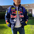 Pikkukuva 4 / 5: Erikoistarjous! Laadukas uusi miesten ja naisten Red Bull -takki, moottoripyörätyyli, väripainatus, kevyt takki, pitkähihainen tuulitakki M