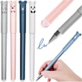 Miniatyrbild 1 av 5: Raderbara bläckpennor med djurmotiv - 4-pack multifärg multicolor