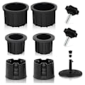 Miniatyrbillede 1 af 5: Højkvalitets nyt 8 stk. paraplyfod stand hul ring prop dæksel og låg terrasse paraplyfod stativ tripod base stabilisator (uden base)