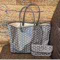 Pikkukuva 1 / 4: Laadukas uusi Houndstooth-laukku, suuri tilavuus, käsilaukku, äitilaukku, lompakkolahja naisille, harmaa Gray S