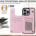 Miniatyrbild 2 av 5: Compatible with iPhone 16 Pro Max Case Flower Leather+TPU RFID Blocking Phone Cover Card Slots Multicolor Multicolor Rose