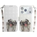 Miniatyrbild 1 av 5: Compatible with iPhone 17 Pro Case Pattern Print Leather Wallet Phone Case with Wrist Strap Multicolor Multicolor Pug