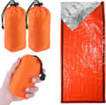 1/2/4 St Vattentät Nödtermisk Nödsovsäck för Utomhusbruk – Emergency Thermal Sovsäck, Camping Survival Bivvy Sack, Överlevnad Bivacksäck, Orange 2PCS