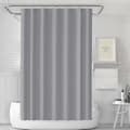 Waterproof Shower Curtain 180x180 cm – Solid Color with Hooks, Washable & Quick-Drying Gray