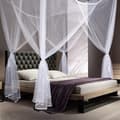 Mosquito net for bed, queen square mosquito net for king size bed - 190 x 210 x 240 cm White