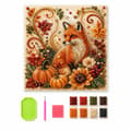Autumn Pearl Painting Frame Fox - Diamond Art, Beads Rhinestones, Beginner Style 3
