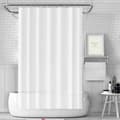 Waterproof Shower Curtain 180x180 cm – Solid Color with Hooks, Washable & Quick-Drying White