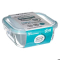 Miniatyrbillede 2 af 5: Opbevaringsboks - FEM - Clipeat - Glas - 1,18 L - 18,2 x 18,2 x 7,4 cm Transparent
