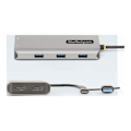 Pikkukuva 1 / 4: "Telakointiasema - StarTech.com - Monipaikkainen USB-C - Kaksois HDMI 4K - 3x USB-A - Matkatelakka"