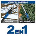 Pikkukuva 5 / 6: Elagueuse 18cm + Taille-haies 41cm langaton C-PHTS410-X - teleskooppinen - SCHEPPACH 20V IXES - ilman akkua tai laturia