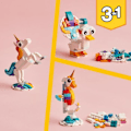 Miniatyrbillede 5 af 6: LEGO® Creator 3-i-1 31140 Den magiske enhjørning, søhest og påfuglelegetøj, dyreminifigurer Flerfärgad