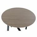 Miniatyrbillede 2 af 3: sidebord sort metal lysebrunt træ (65 x 65 x 49,5 cm)