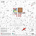 Miniatyrbillede 2 af 2: Brætspil i træ - Cayro - Skak og dammespil - 40x40 cm - Farve Cranberry