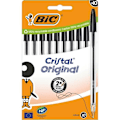 Miniatyrbillede 1 af 4: Kuglepen - BIC - Cristal Original - Pakke med 10 - Sort farve - Fin spids Svart