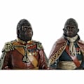 Miniatyrbillede 3 af 3: dekorativ figur 14 x 12,5 x 31,5 cm brun flerfarvet kolonigorilla (2 enheder)