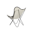 Miniatyrbillede 2 af 4: Stol - Mærke - Sort/Grå/Beige - Metal - Hvidt Læder - 74x70x90 cm