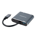 Miniatyrbild 3 av 4: Tillbehör för nanokabelkabel - 10.16.4305 - NANOCABLE - USB-C till 2xHDMI/USB2.0/PD-omvandlare 15 cm, färggrå