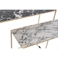 Miniatyrbild 2 av 4: Set med 2 bord DKD Heminredning Svart Guld Vit Järn (100 x 28 x 80 cm)
