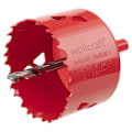 Miniatyrbild 1 av 5: wolfcraft - BiM Multi Material Hålsåg - Diameter 68 mm - Skärdjup 40 mm, Centreringsborr - ref. 5474000 Rött och grått