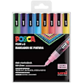 Pikkukuva 1 / 2: UNI Posca PC 3M kimaltelevat maalimerkit, 8 kpl 8 glitterfärger