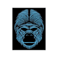Pikkukuva 2 / 2: Led Gorilla Mask - ATOSA - Asusteet - Musta - Mixed - Aikuinen Svart