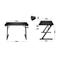 Miniatyrbillede 2 af 4: Bureau gaming - HUZARO - HERO 1.8 - Sort - MDF Carbon - Moderne design Svart