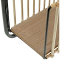 Pikkukuva 2 / 4: Seinähylly - Monivärinen - Metallia ja rottinki - 2 tasoa - 32x12x68 cm - Nykyaikainen muotoilu Beige Svart