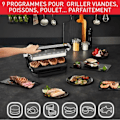 Miniatyrbillede 2 af 5: Elektrisk grill TEFAL Optigrill+ XL - 9 programmer - XL tilberedningsoverflade - Inkluderede tilbehør