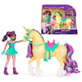 Pikkukuva 1 / 6: SPIN MASTER YOUNGBLOOM UNIKORNI JA NUKKE LEAF JA AVA Unicorn Academy Lila och turkos