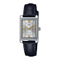 Miniatyrbild 1 av 4: Casio Watch - Dam - LTP-1234PL-7A2EF - Svart läderrem - 3 ATM vattentät Svart