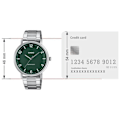 Miniatyrbillede 3 af 4: Ur - Casio - MTP-VT03D-3BDF - Vandtæt 3 Atm - Rustfrit stål - Grøn urskive Grön