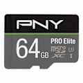 Miniatyrbillede 1 af 4: PNY Pro Elite 64 GB Micro SD-hukommelseskort - Klasse XC Klasse 10 / UHS-I U3A1 V30+SD