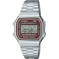 Miniatyrbillede 1 af 6: Casio Ur - Unisex - A168WA-5AYES - Armbånd i rustfrit stål - Brun skive Pengar
