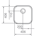 Miniatyrbillede 3 af 4: TEKA BE tank under disk 1 rustfri stål skål Glat Rostfritt stål