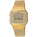 Miniatyrbild 2 av 6: CASIO Collection Watch A700WEMG-9EF - Chrono, Alarm, Automatisk Kalender - Gul gyllene