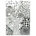 Miniatyrbillede 4 af 4: Zentangle-kort - Zentangle - 20 kort - Sort - 89x89 mm - Til voksne Svart
