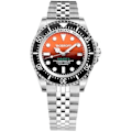 Pikkukuva 1 / 2: Bobroff - Diver Professional automaattinen miesten sukelluskello 1000 m, oranssi, 42 mm, heliumventtiili BF0004J, oranssi, 42 mm Silver