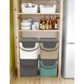 Miniatyrbillede 3 af 4: Rotho Albula Affaldssorteringssystem 40l til køkkenet, Plast (PP) uden BPA, cappuccino/antracit, 40l (39,8 x 35,8) Cappuccino