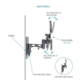 Miniatyrbillede 4 af 4: Tm Electron TMSLC272 Support Mural Universel til fjernsyn Sort 1235