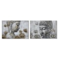 Miniatyrbillede 1 af 2: Ramme DKD Home Decor Pine Canvas Buda (2 stk) (120 x 2,8 x 80 cm)