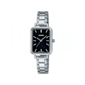 Miniatyrbillede 1 af 6: Casio Belle klassisk ur til kvinder med sort urskive - Rem i rustfrit stål